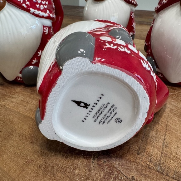 Pottery Barn Gnome Christmas Mugs Set of 4 – Nordic Sweater Design - Picture 3 of 4